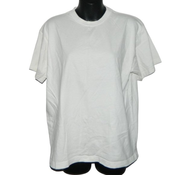 3 for/ $25 Champs Sport Mens White Plain High Crew Neck T-Shirt Size Medium - Picture 2 of 7